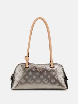 Guess - Pewter Logo Embossed Arnela Shoulder Bag