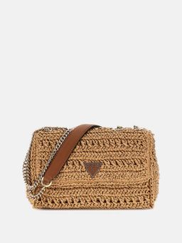 Guess - Cognac Self Design Irene Convertible Crossbody Bag