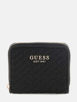 Guess - Black Textured Mirena Zip Around Wallet (S)
