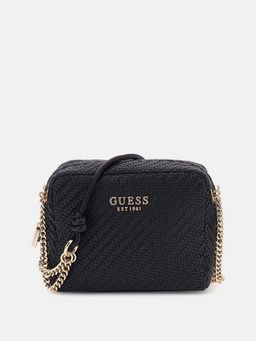 Guess - Black Textured Mirena Camera Crossbody Bag