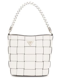 Guess - Off White Solid Maylee Bucket Bag with Detachable Strap