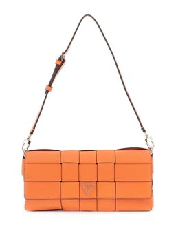 Guess - Orange Textured Maylee Flap Shoulder Bag