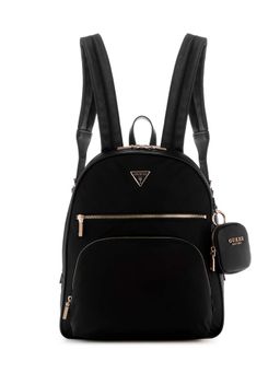 Guess - Black Solid Power Play Tech Backpack with Attached Pouch (Set of 2) (L)