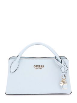 Guess - Powder Blue Solid Fedana Girlfriend Satchel Bag with Detachable Strap (S)