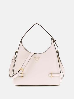 Guess - Off White Solid Rosalba Hobo Crossbody Bag (S)