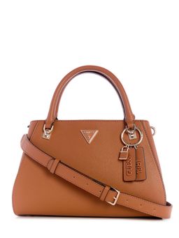 Guess - Light Cognac Textured Noelle Luxury Satchel Bag with Detachable Strap
