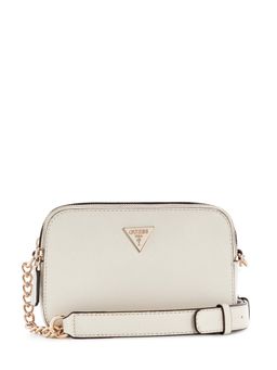 Guess - Off White Textured Noelle Camera Crossbody Bag