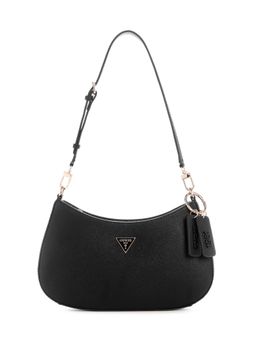 Guess - Black Textured Noelle Top Zip Shoulder Bag