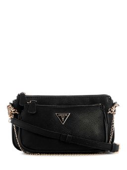 Guess - Black Textured Noelle Pouch Crossbody Bag