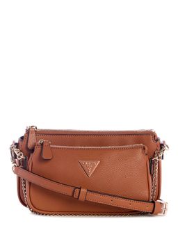 Guess - Tan Textured Noelle Pouch Crossbody Bag