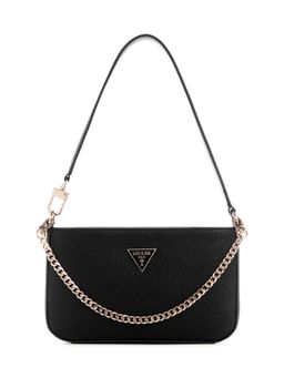 Guess - Black Textured Noelle Mini Top Zip Shoulder Bag