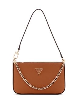 Guess - Light Cognac Textured Noelle Mini Top Zip Shoulder Bag