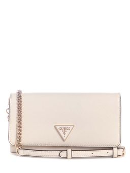 Guess - Off White Textured Noelle Organizer Crossbody Bag