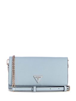 Guess - Misty Blue Textured Noelle Organizer Crossbody Bag