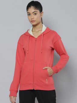 Alcis - Women Red Hooded Sweatshirt