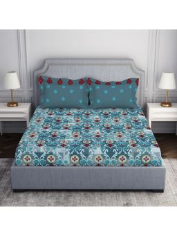 SPACES - Atrium 100% Cotton Medium Double Bedsheet with 2 Pillow Covers (Set of 3)