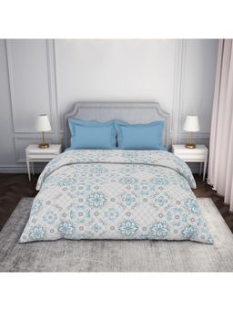 SPACES - 100% Cotton Blue Ac Comforter Double Bed Quilt