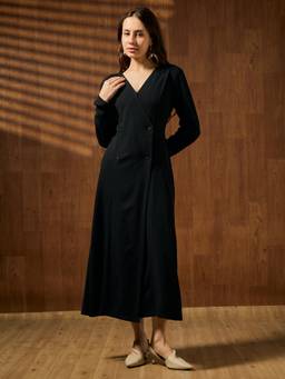 Globus - Women Black Solid/Plain Polyester Blend Dress