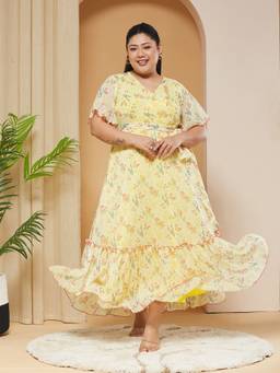 Miss Chase - Women Multi-Color Floral Chiffon Dress