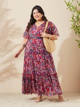 Miss Chase - Women Multi-Color Floral Chiffon Dress