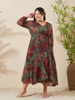 Miss Chase - Women Multi-Color Floral Chiffon Dress