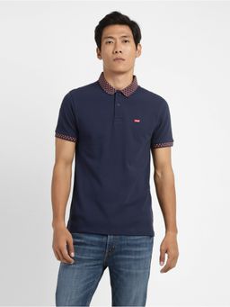 Levi's - Men Navy Blue Collar Polo T-Shirt