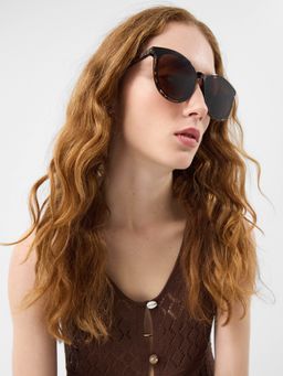 Accessorize London - Women'S Classic Tort Square Sunglasses-Ma-10004446101