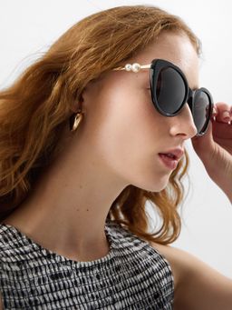 Accessorize London - Women'S Large Cut Out Square Sunglasses-Ma-10009181341