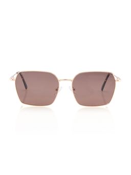 VOX - Unisex Black Sqaure Frame Polarised and Uv Protected Lens Sunglasses-Vx005 (59)