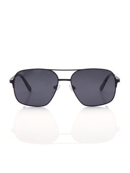 VOX - Unisex Silver Rectangular Rim Polarised and Uv Protected Lens Sunglasses-Vx018 (56)
