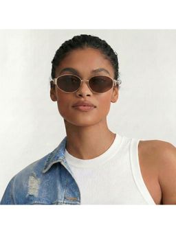 VOX - Unisex Black Rectangular Rim, Polarised and Uv Protected Lens Sunglasses-Vx026 (55)