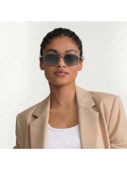 VOX - Unisex Copper Rectangular Rim, Polarised and Uv Protected Lens Sunglasses-Vx028 (52)