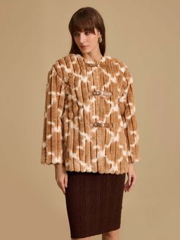 Kazo - Patterned Fur Jacket