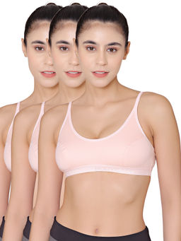 Bodycare - Pack of 3 Sports Bra In Pink Colour