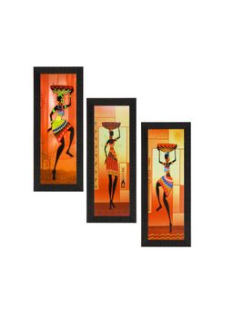 eCraftIndia - Tribal Ladies Uv Painting (Set Of 3)