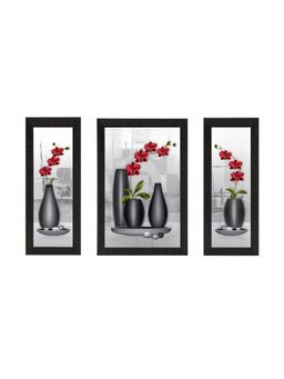 eCraftIndia - Botanical Floral Uv Art Painting (Set Of 3)