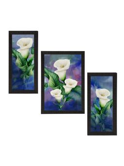 eCraftIndia - Botanical and Floral Textured Uv Art Painting (Set Of 3)