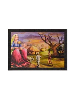 eCraftIndia - Village Scene Texture Uv Art Painting