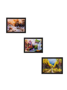 eCraftIndia - Nature Scenery Matt Textured Uv Art Painting (Set Of 3)