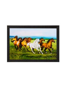 eCraftIndia - Running Brown & White Horses Texture Uv Art Painting
