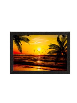 eCraftIndia - Flying Birds During Sunrise Beach View Uv Art Painting