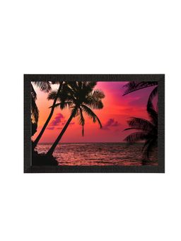 eCraftIndia - Beautiful Beach Sunrise View Texture Uv Art Painting