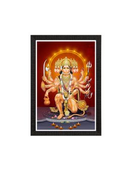 eCraftIndia - Panch Mukhi Lord Hanuman Texture Uv Art Painting