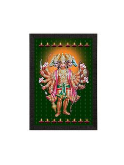 eCraftIndia - Panch Mukhi Lord Hanuman Texture Uv Art Painting