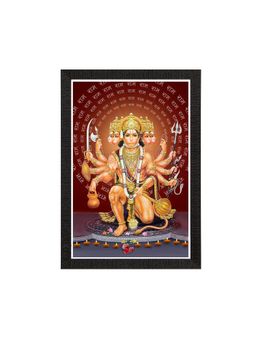 eCraftIndia - Panch Mukhi Lord Hanuman Texture Uv Art Painting