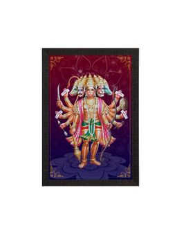eCraftIndia - Panch Mukhi Lord Hanuman Texture Uv Art Painting