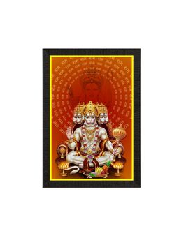 eCraftIndia - Panch Mukhi Lord Hanuman Texture Uv Art Painting