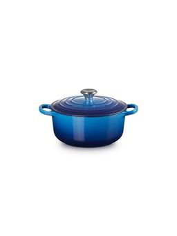 Le Creuset - Azure Blue SS Knob Round Oven Casserole 20cm