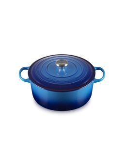 Le Creuset - Azure Blue SS Knob Round Oven Casserole 28cm