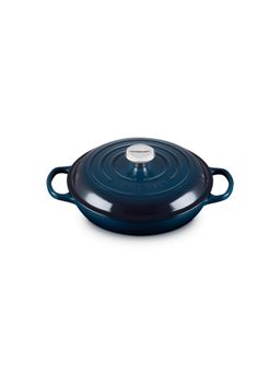 Le Creuset - Nuit Chrome Knob Signature Sh Casserole Braiser 26cm